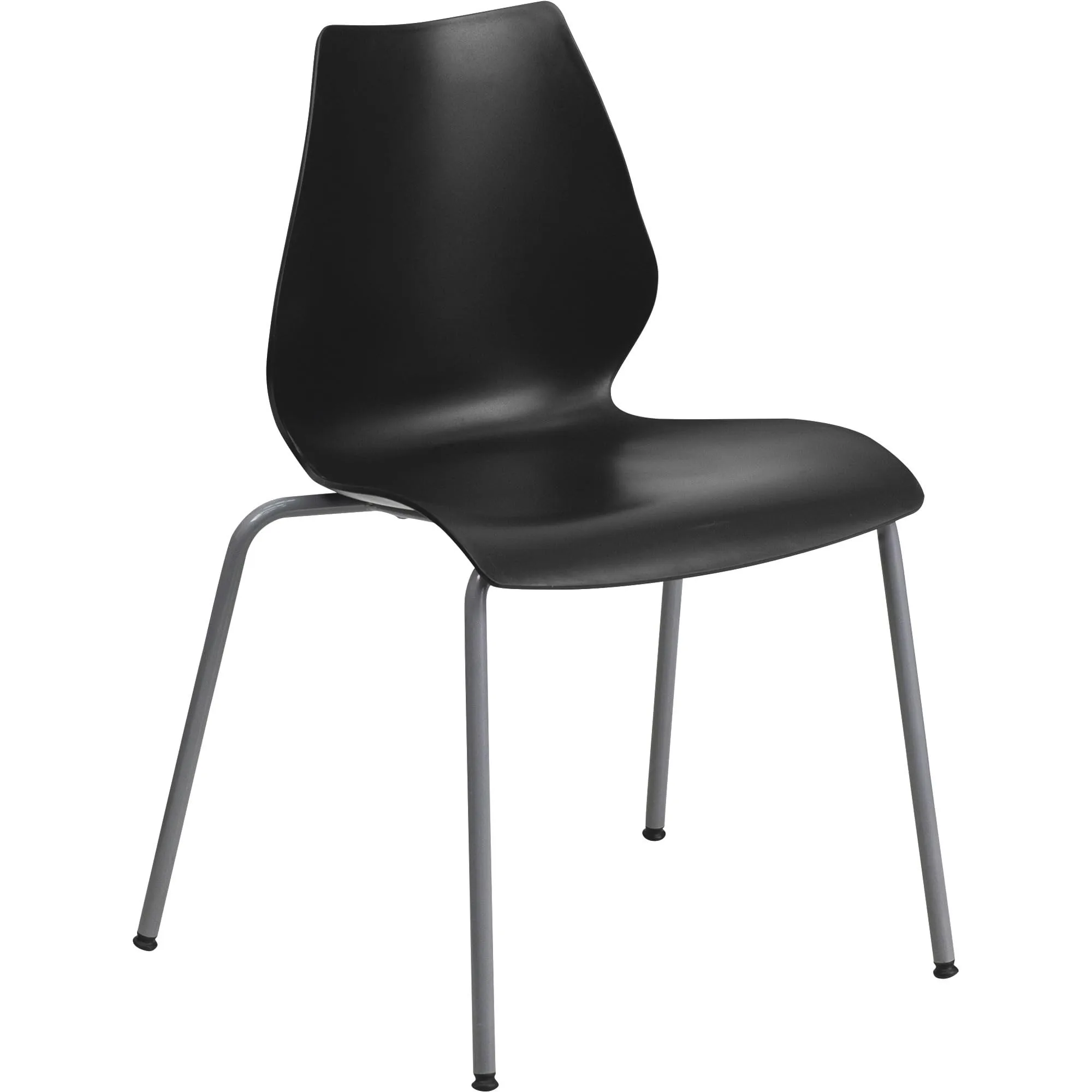 Flash Furniture HERCULES Series 770 lb Capacity Stack Chair with Lumbar Support and Silver Frame