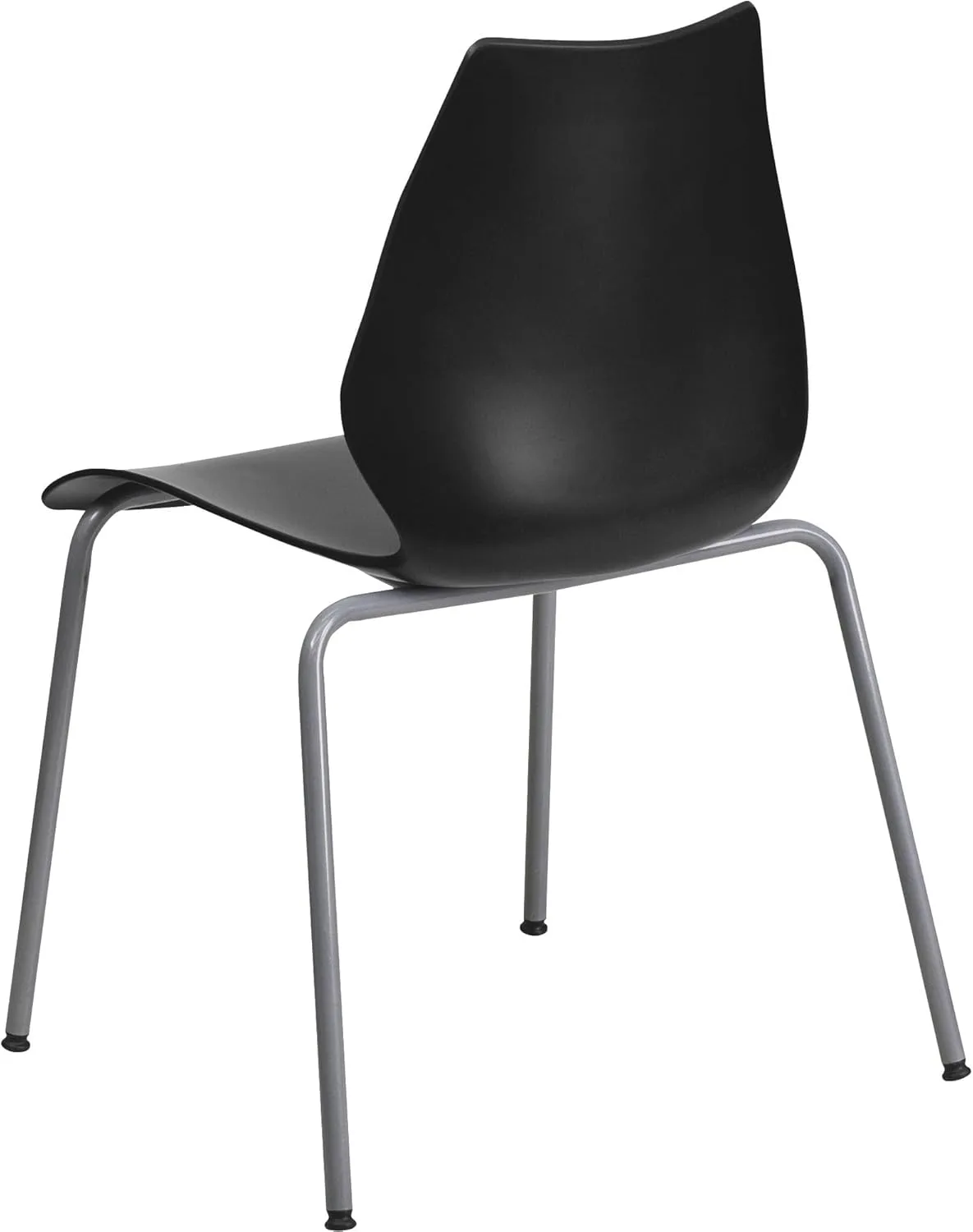 Flash Furniture HERCULES Series 770 lb Capacity Stack Chair with Lumbar Support and Silver Frame