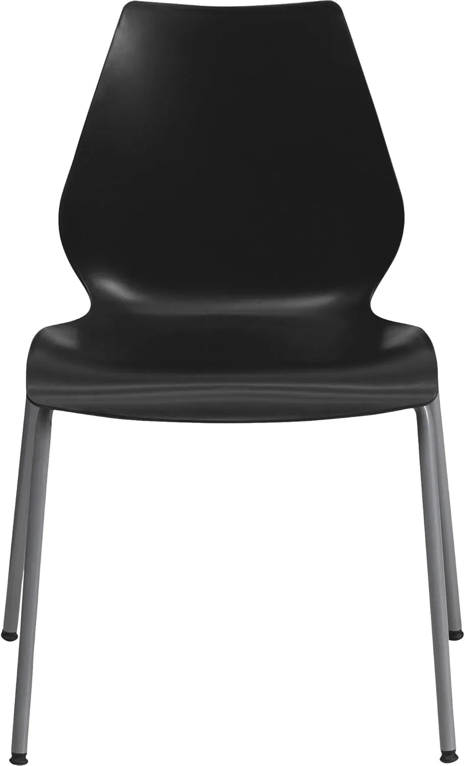 Flash Furniture HERCULES Series 770 lb Capacity Stack Chair with Lumbar Support and Silver Frame