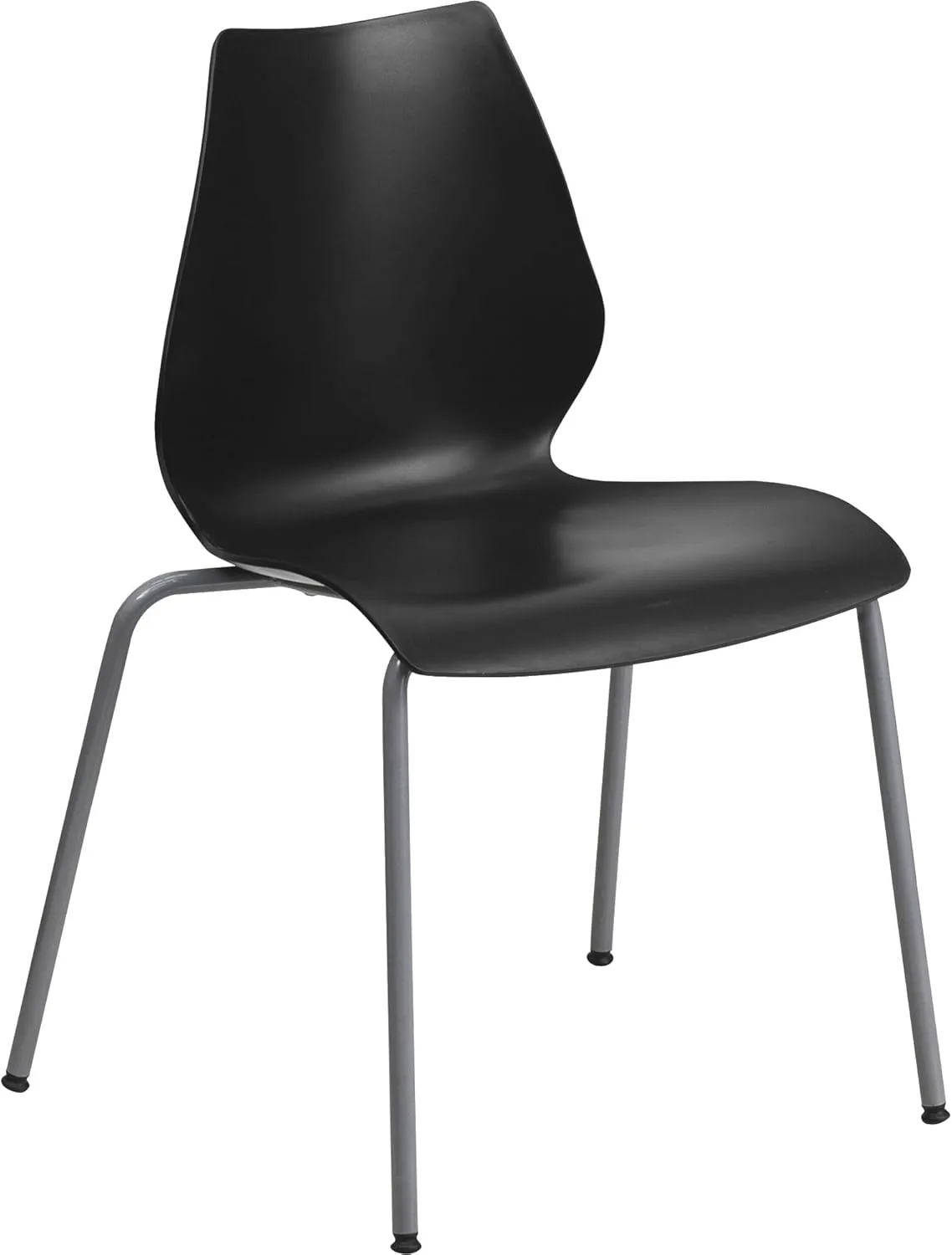 Flash Furniture HERCULES Series 770 lb Capacity Stack Chair with Lumbar Support and Silver Frame