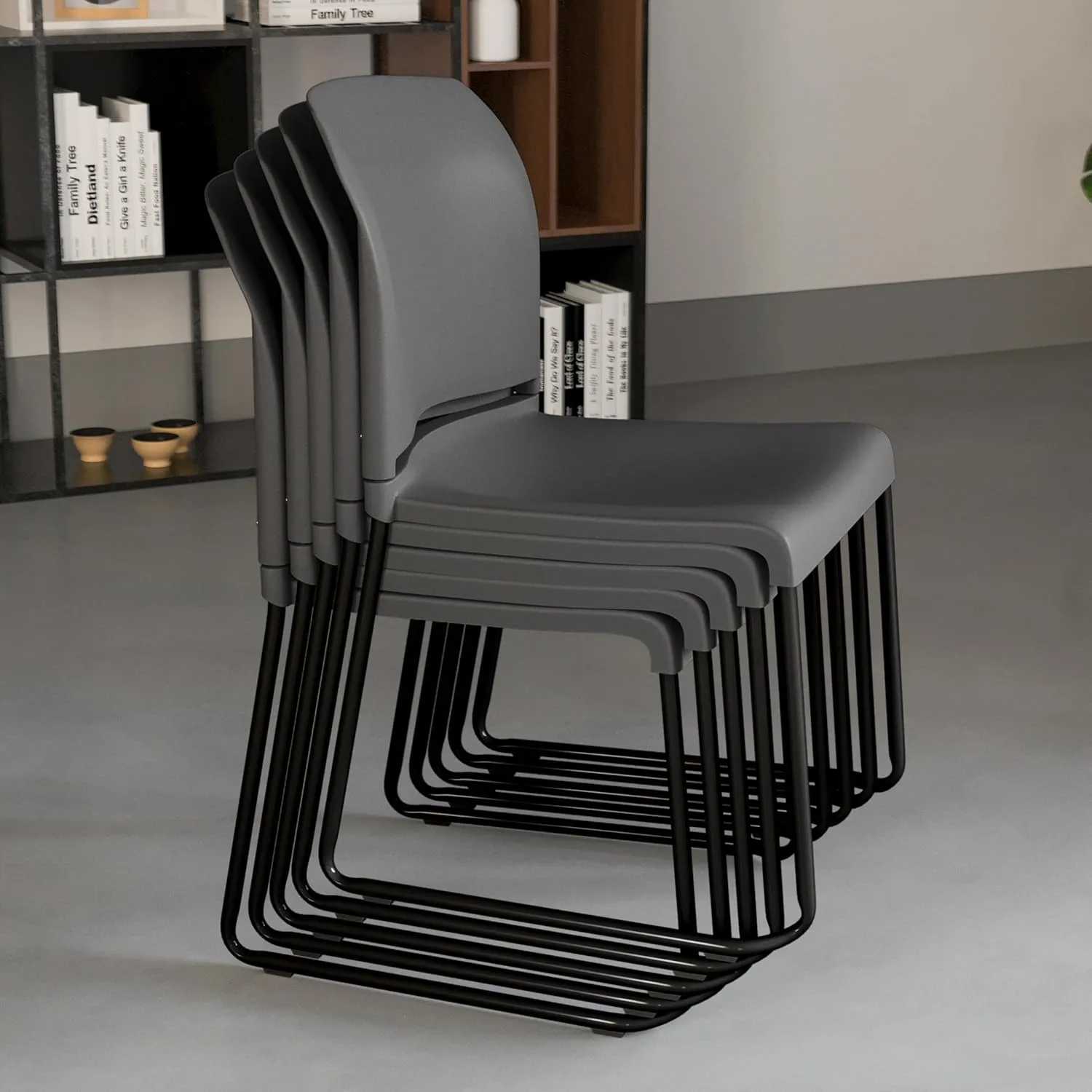 Flash Furniture HERCULES Series 880 lb Contoured Full-Back Stack Chair