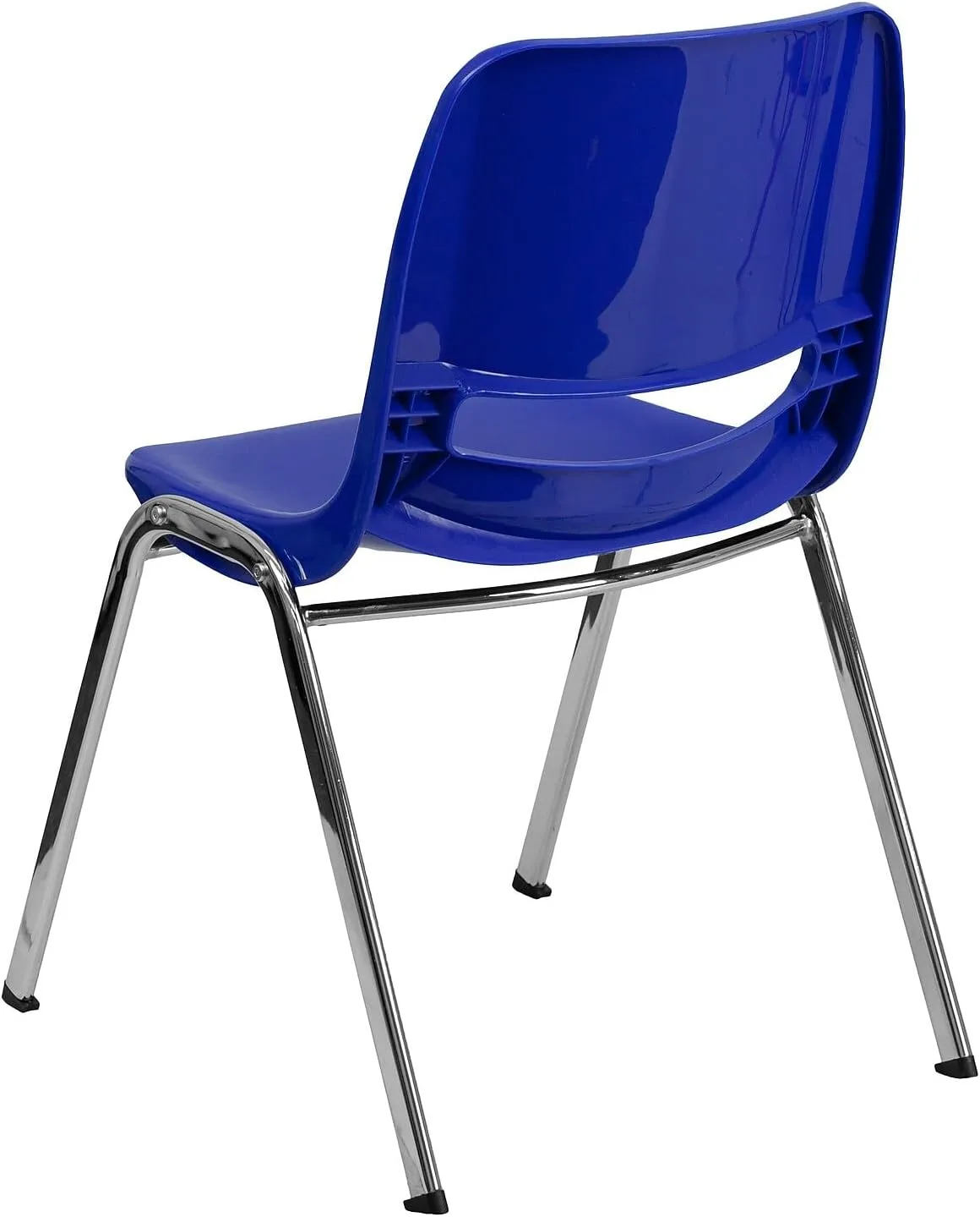 FLASH FURNITURE HERCULES Series 880 lb Capacity Ergonomic Shell Stack Chair with Chrome Frame 18" Seat Height