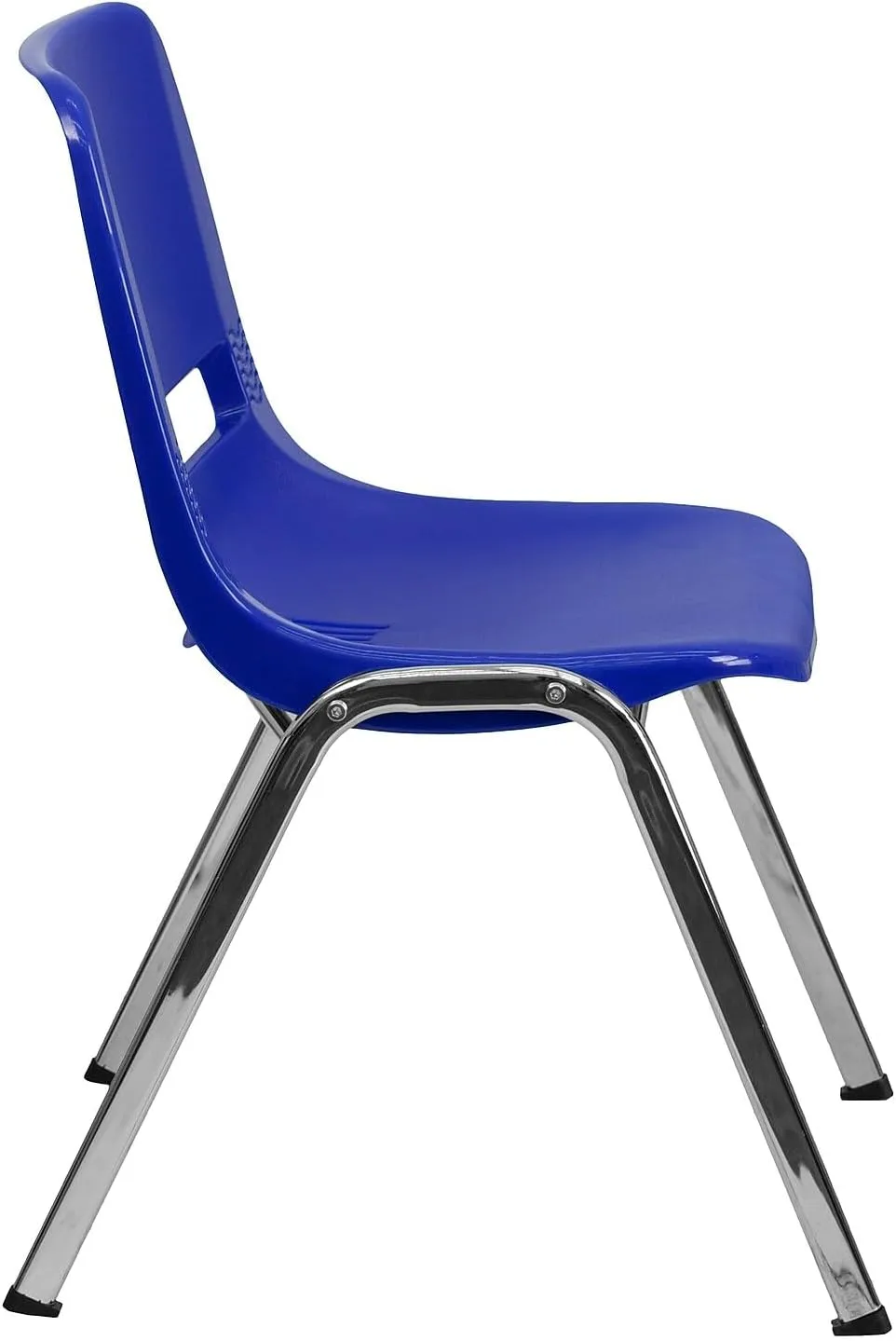 FLASH FURNITURE HERCULES Series 880 lb Capacity Ergonomic Shell Stack Chair with Chrome Frame 18" Seat Height