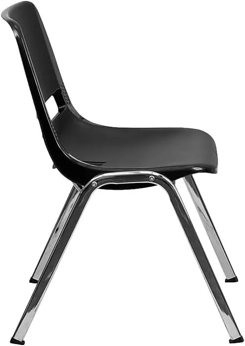 FLASH FURNITURE HERCULES Series 880 lb Capacity Ergonomic Shell Stack Chair with Chrome Frame 18" Seat Height