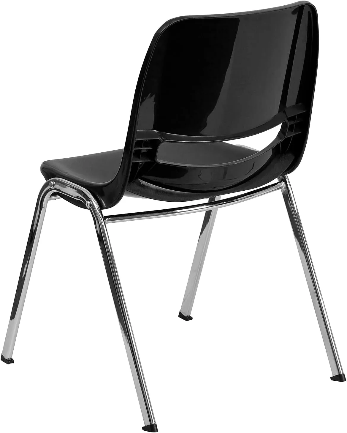FLASH FURNITURE HERCULES Series 880 lb Capacity Ergonomic Shell Stack Chair with Chrome Frame 18" Seat Height