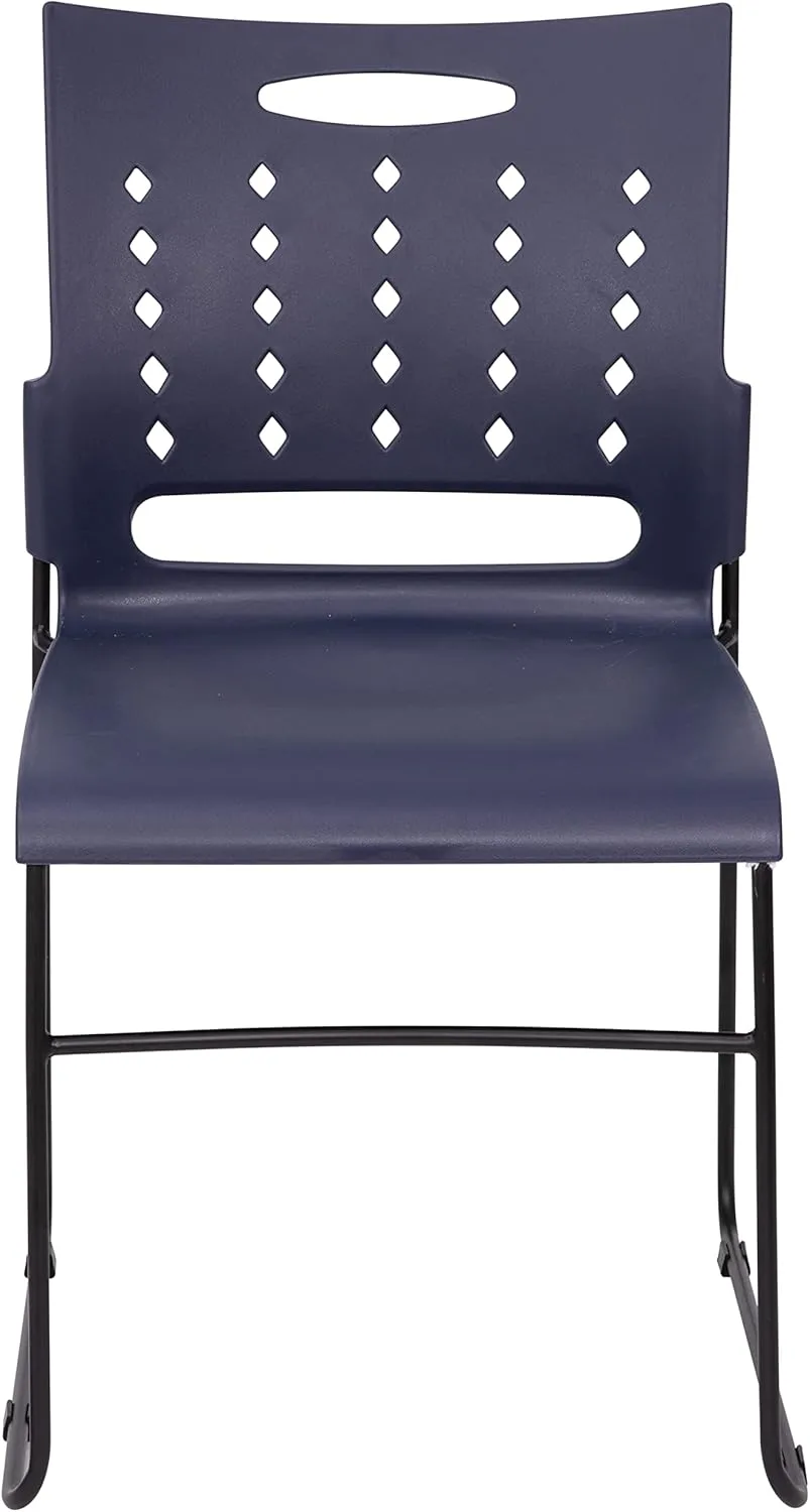 Flash Furniture Hercules Series 881 lb. Capacity Sled Base Stack Chair with Air-Vent Back