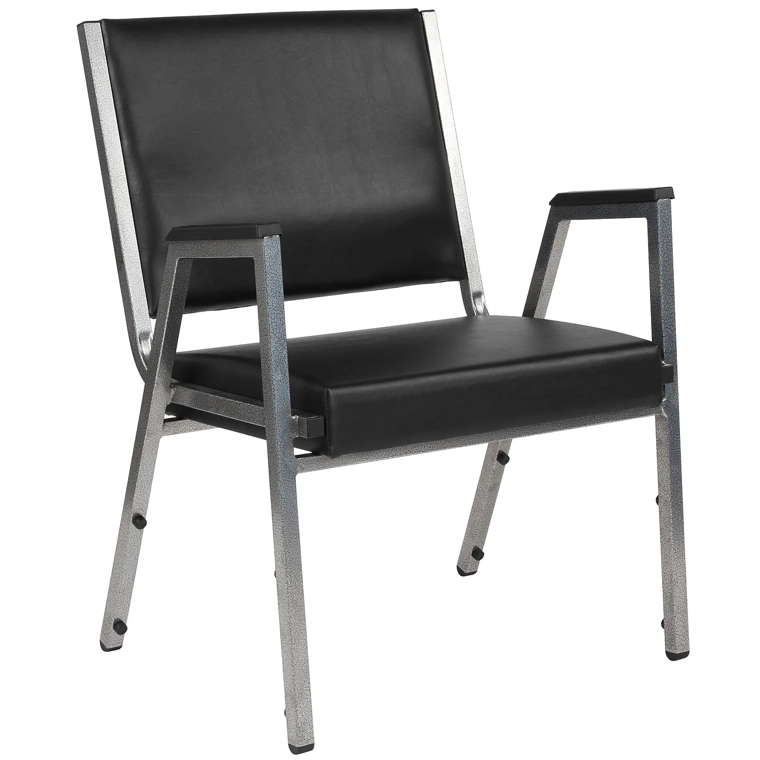 Flash Furniture HERCULES Bariatric Medical Reception Arm Chair With Antimicrobial Protection, Black