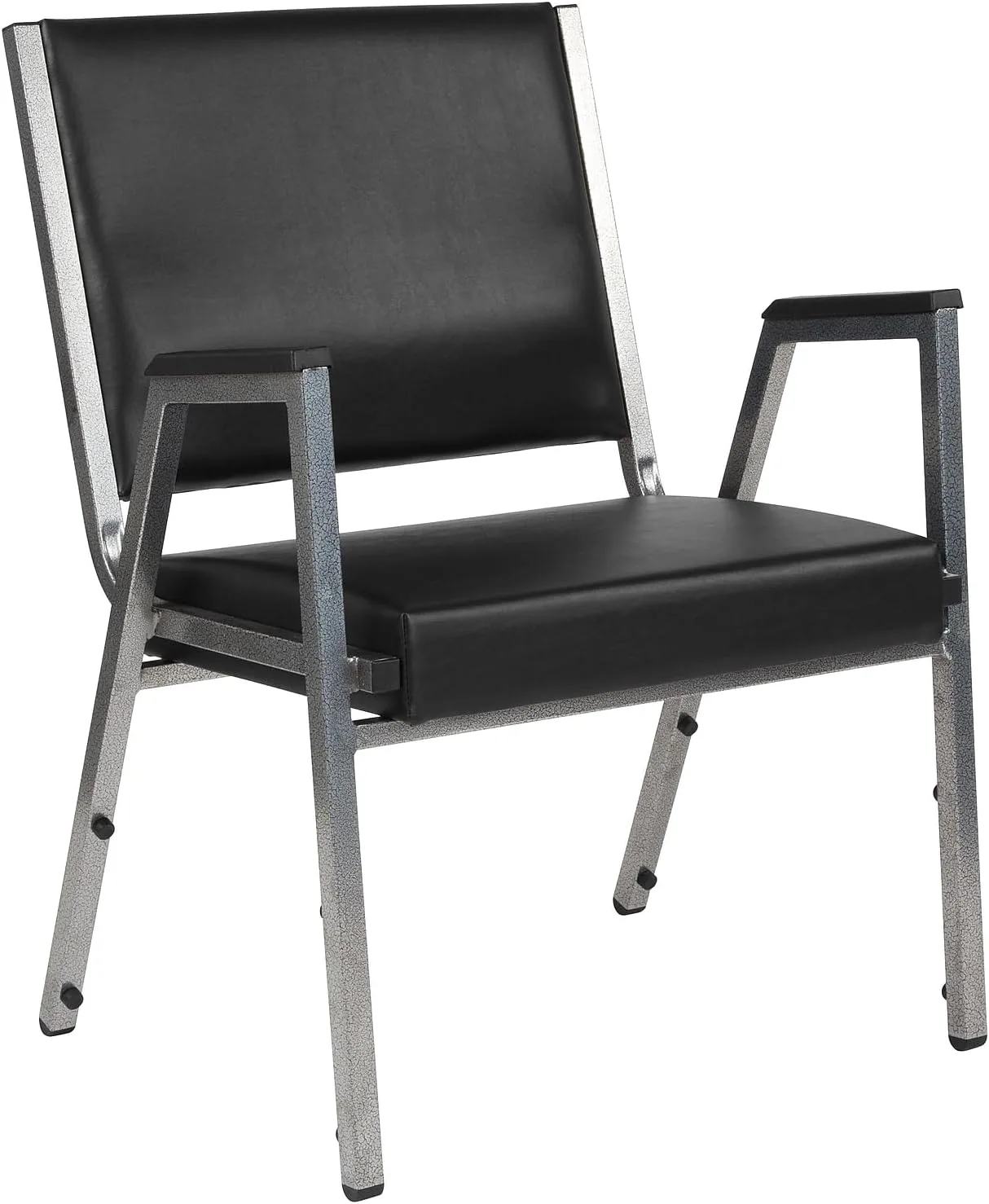 Flash Furniture HERCULES Bariatric Medical Reception Arm Chair With Antimicrobial Protection, Black