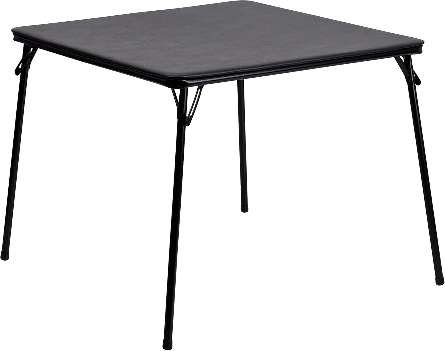 FLASH FURNITURE HERCULES Series Black Vinyl Metal Folding Chair with Carrying Handle