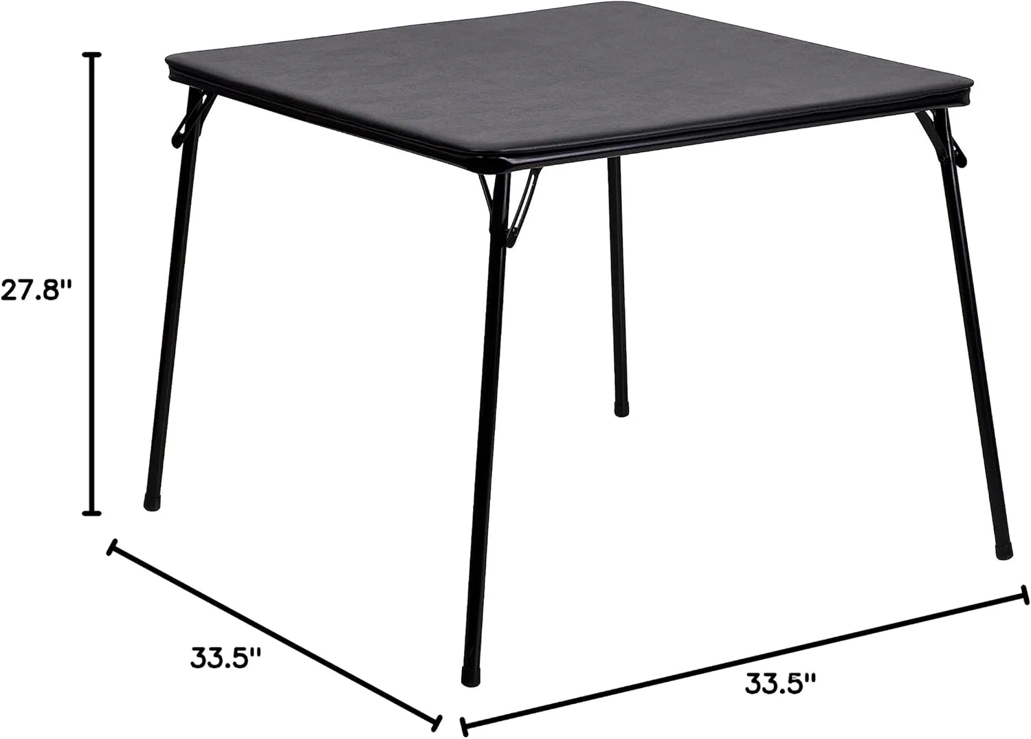 FLASH FURNITURE HERCULES Series Black Vinyl Metal Folding Chair with Carrying Handle