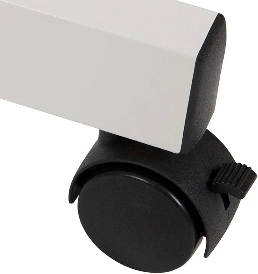 Flash Furniture HERCULES Series Double-Sided Mobile White Board With Pen Tray, 64-3/4inH x 64-1/4inW x 20inD, White