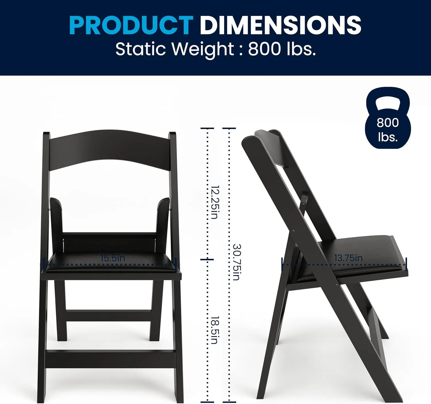 Flash Furniture Hercules Series Folding Chair - Resin Event Chair