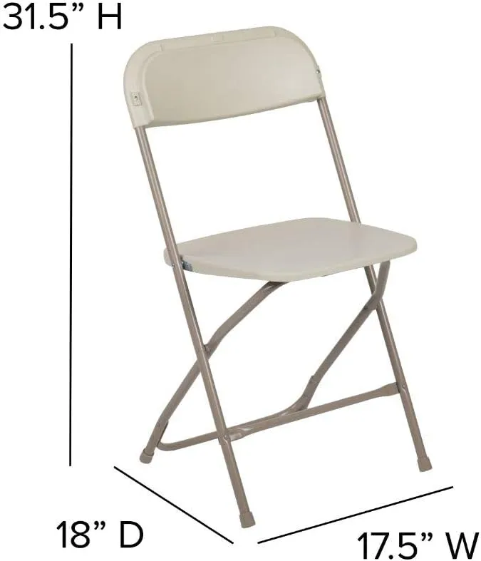 Flash Furniture Hercules Series Commercial-Grade Plastic Folding Chair - 650LB Weight Capacity