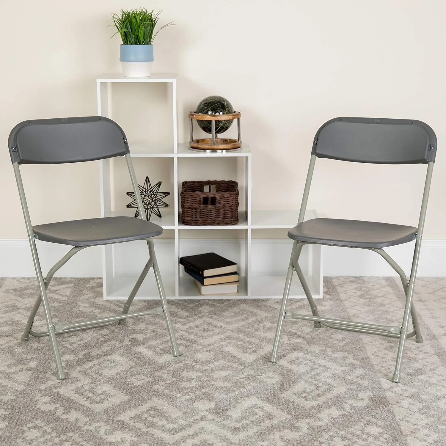 Flash Furniture Hercules Series Commercial-Grade Plastic Folding Chair - 650LB Weight Capacity