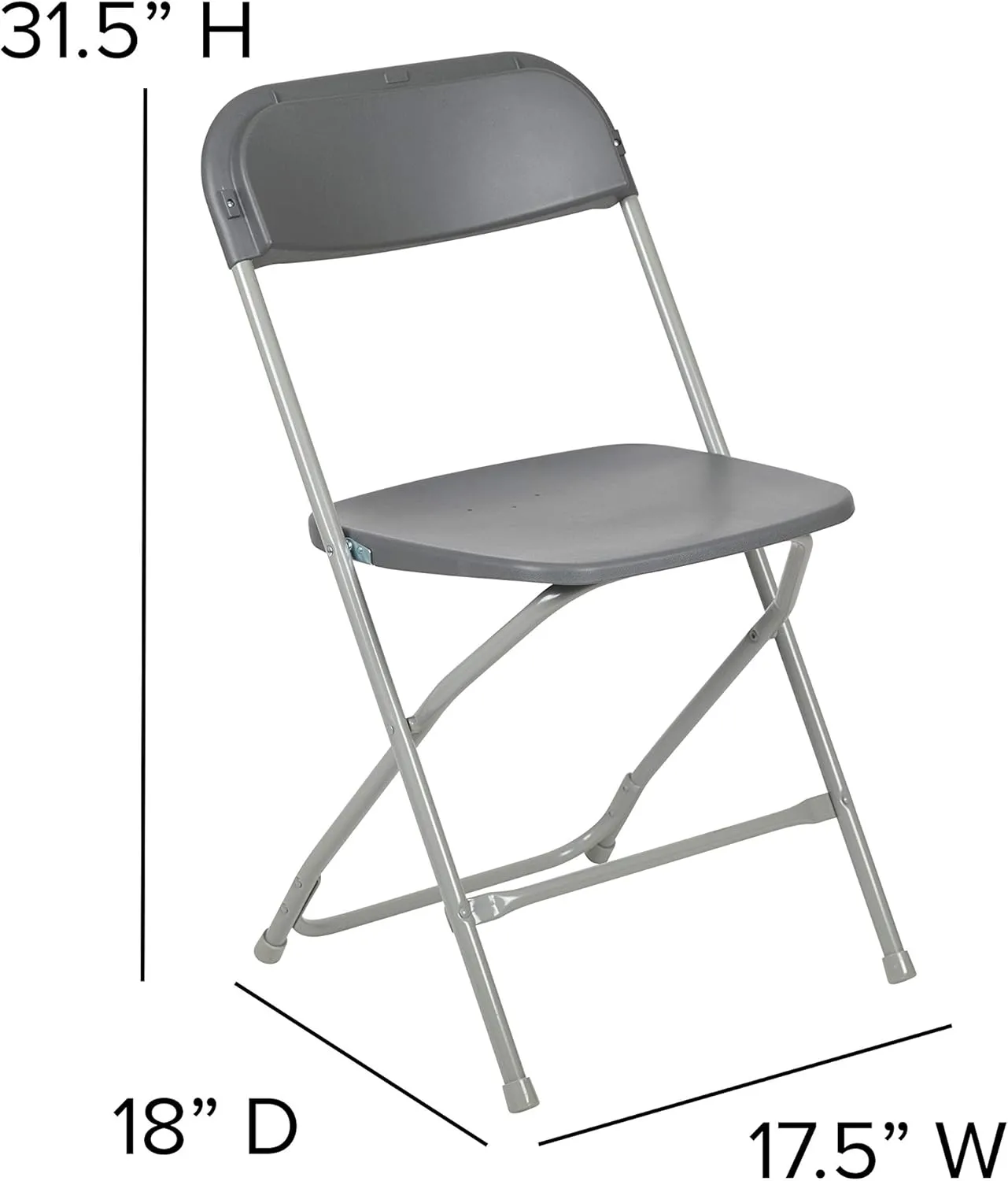 Flash Furniture Hercules Series Commercial-Grade Plastic Folding Chair - 650LB Weight Capacity