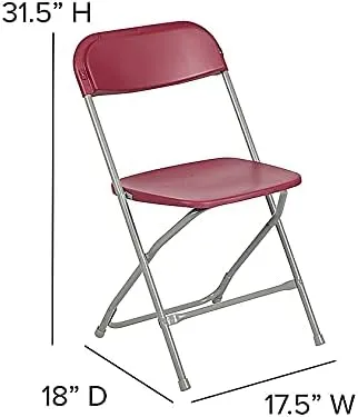 Flash Furniture Hercules Series Commercial-Grade Plastic Folding Chair - 650LB Weight Capacity