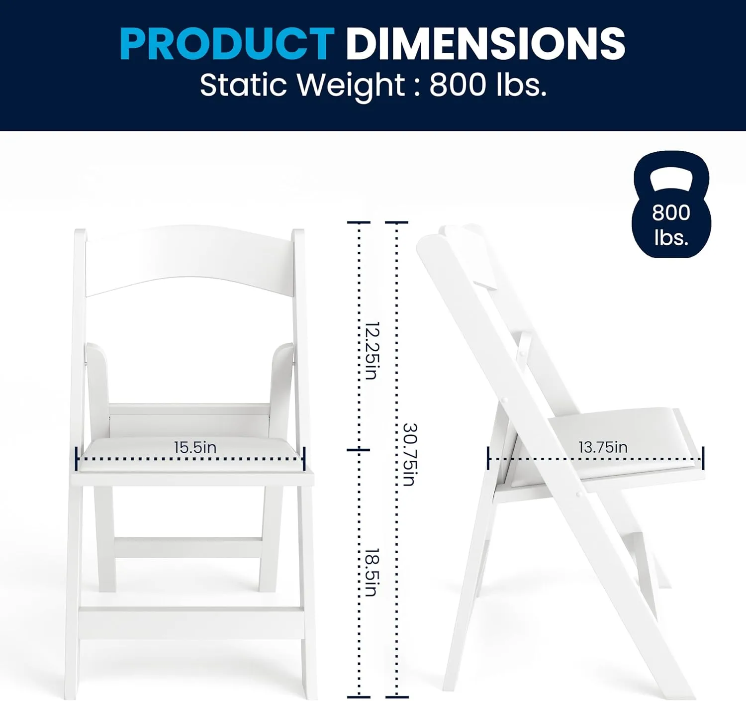 Flash Furniture Hercules Series Folding Chair - Resin Event Chair