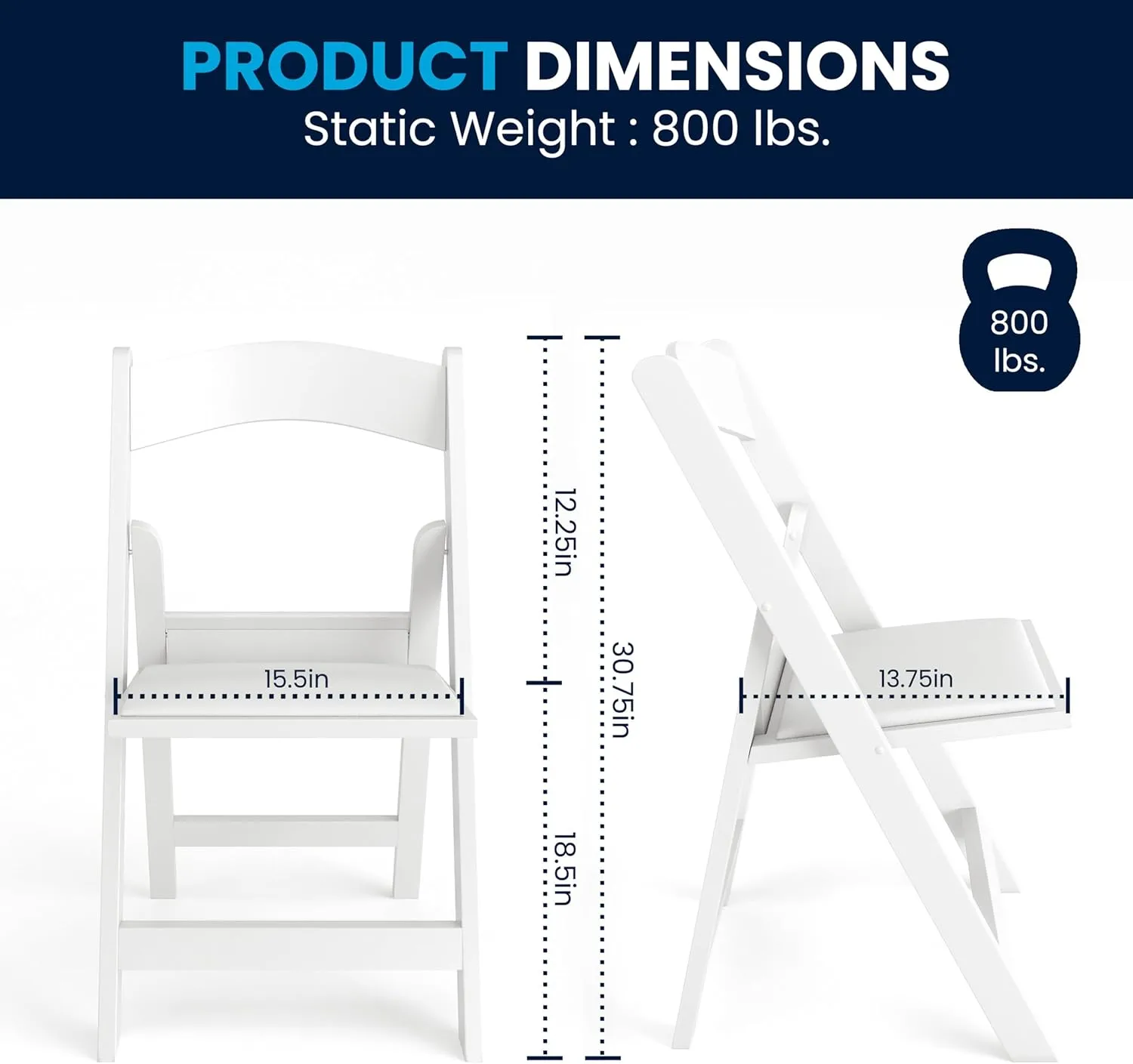 Flash Furniture Hercules Series Folding Chair - Resin Event Chair