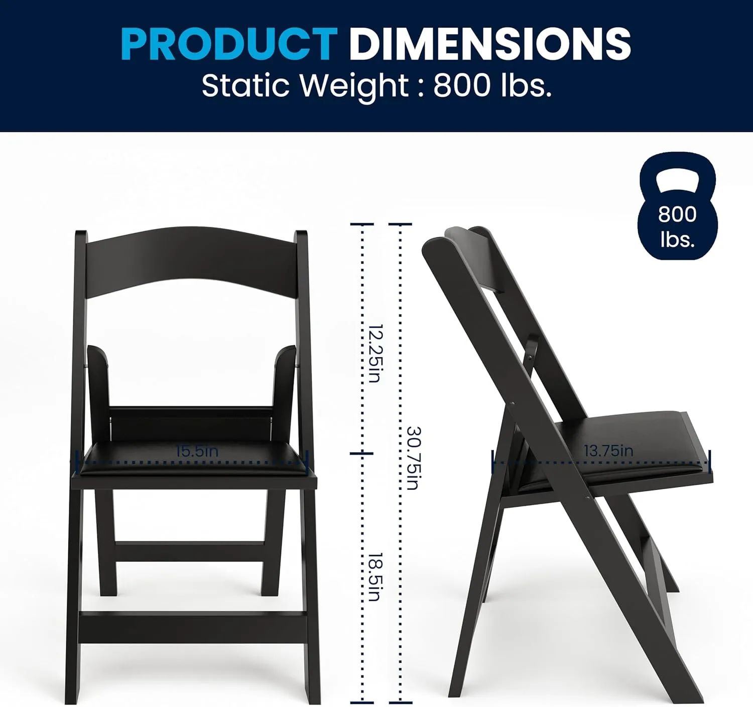 Flash Furniture Hercules Series Folding Chair - Resin Event Chair