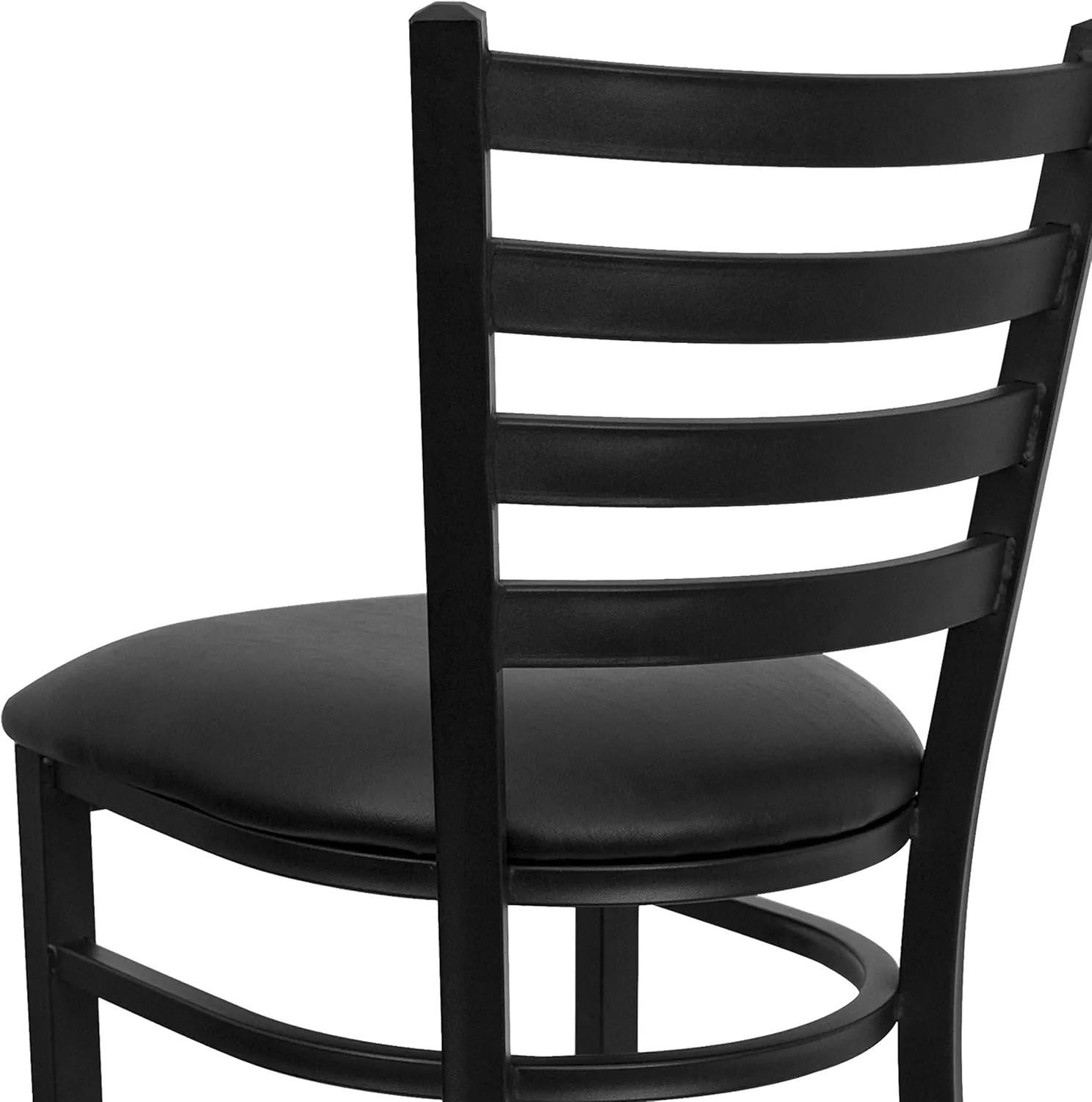 Flash Furniture Hercules Series Ladder Back Metal Restaurant Barstool, Modern Upholstered Armless Bar Height Chair