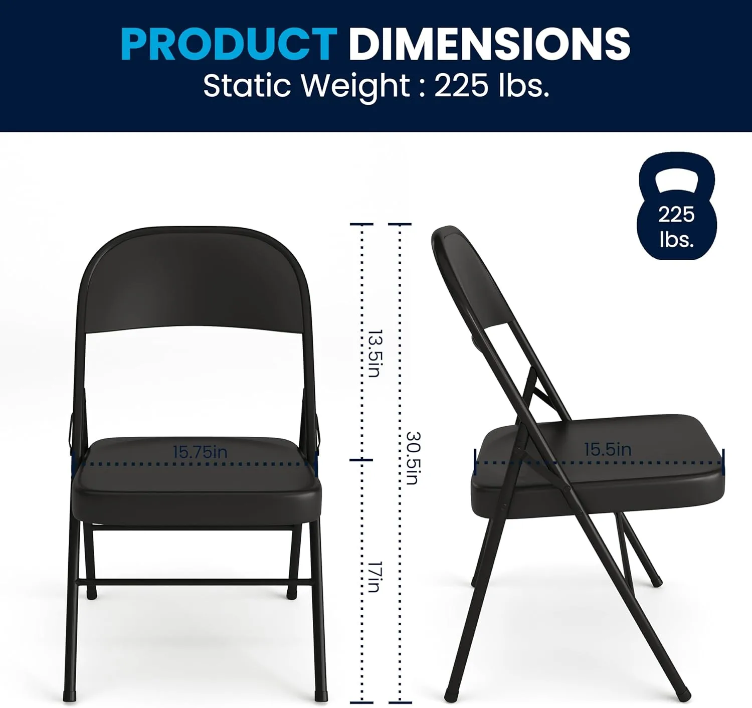 Flash Furniture HERCULES Series Double Braced Metal Folding Chair