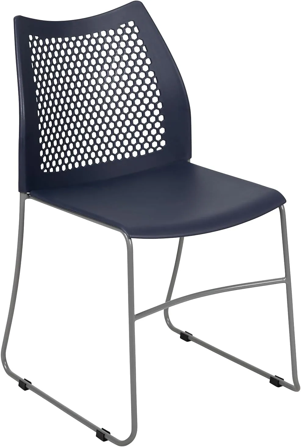 Flash Furniture HERCULES Series 661 lb Capacity Stack Chair with Air-Vent Back and Sled Base