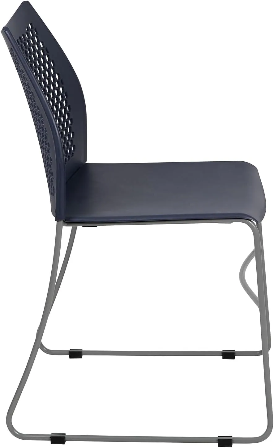 Flash Furniture HERCULES Series 661 lb Capacity Stack Chair with Air-Vent Back and Sled Base