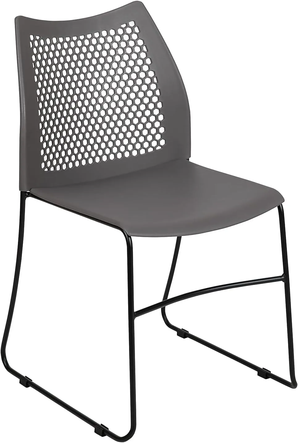 Flash Furniture HERCULES Series 661 lb Capacity Stack Chair with Air-Vent Back and Sled Base