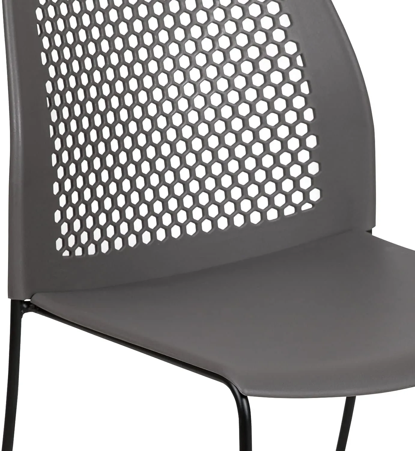 Flash Furniture HERCULES Series 661 lb Capacity Stack Chair with Air-Vent Back and Sled Base
