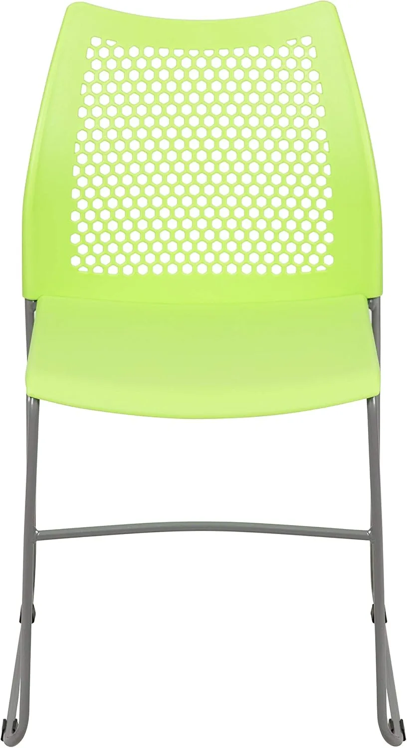 Flash Furniture HERCULES Series 661 lb Capacity Stack Chair with Air-Vent Back and Sled Base