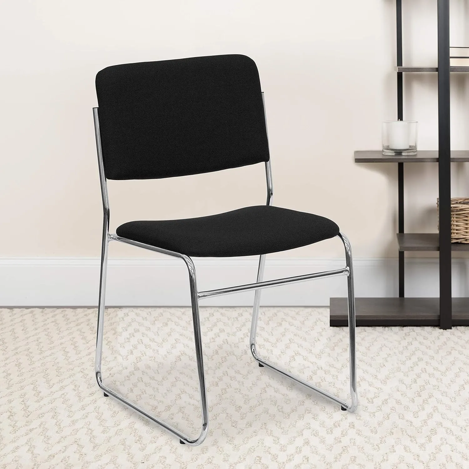 Flash Furniture HERCULES Series 500 lb Capacity High Density Stacking Chair with Sled Base