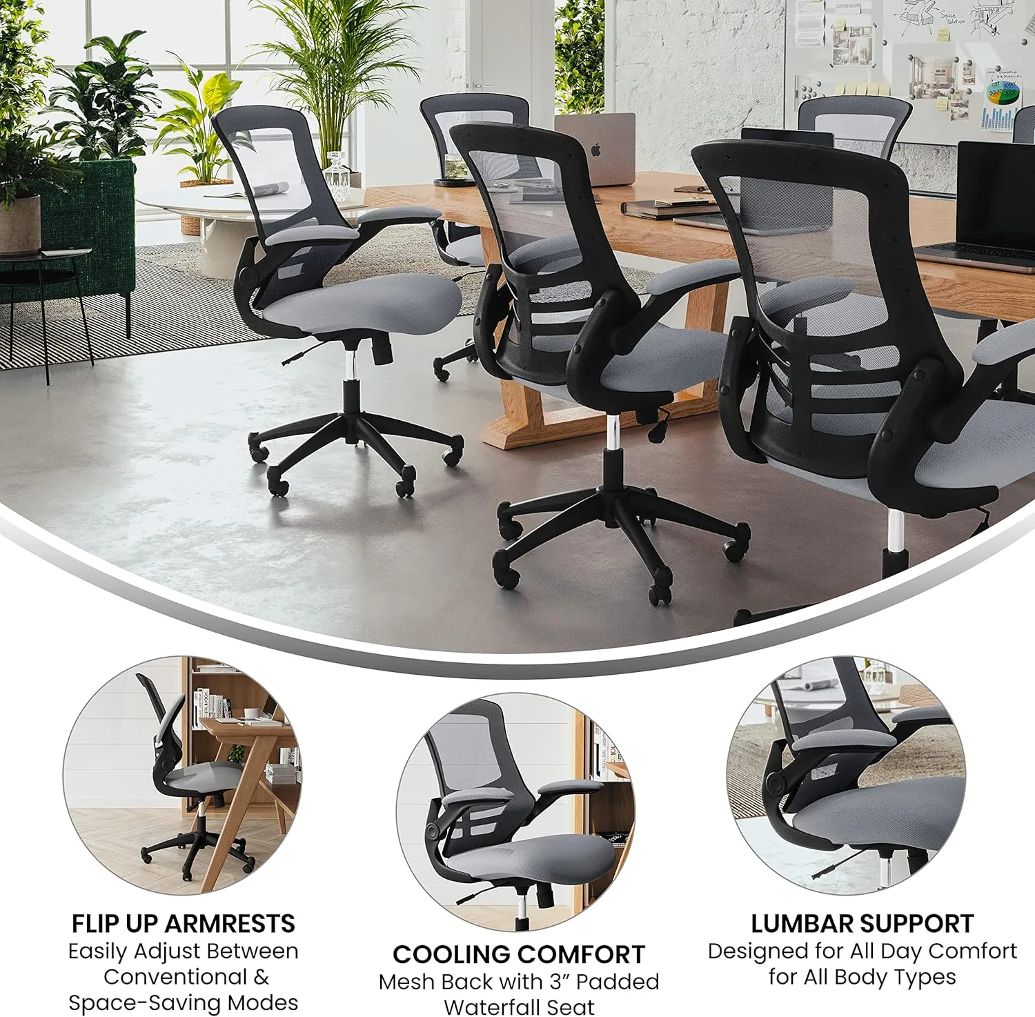 Flash Furniture Kelista Mid-Back Mesh Swivel Office Chair