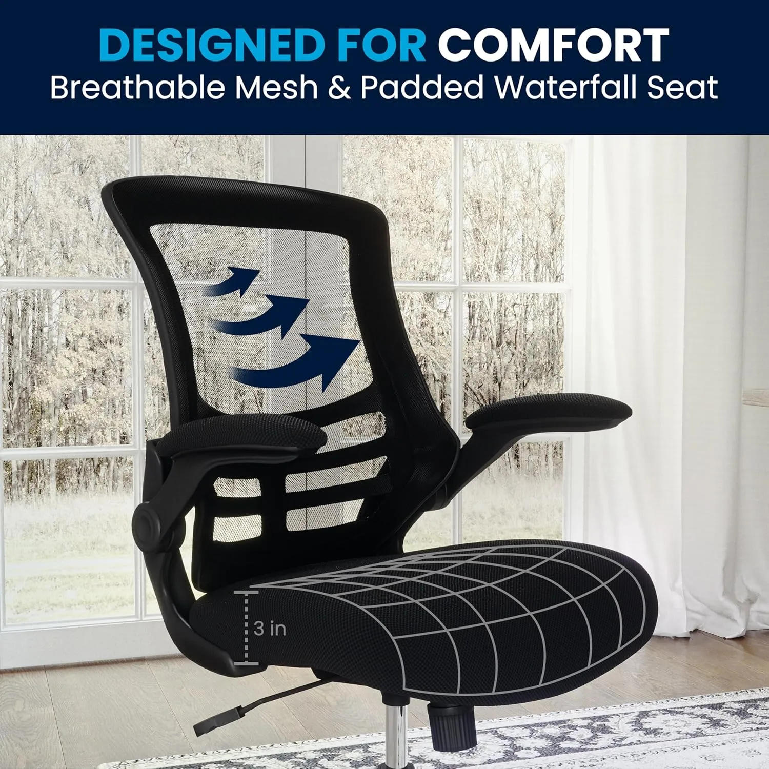 Flash Furniture Kelista Mid-Back Mesh Swivel Office Chair
