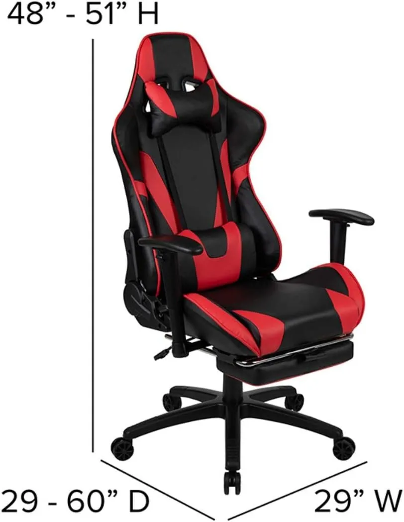 Flash Furniture X20 X30 LeatherSoft Racing Gaming Chair Ergonomic High-Back Computer Chair