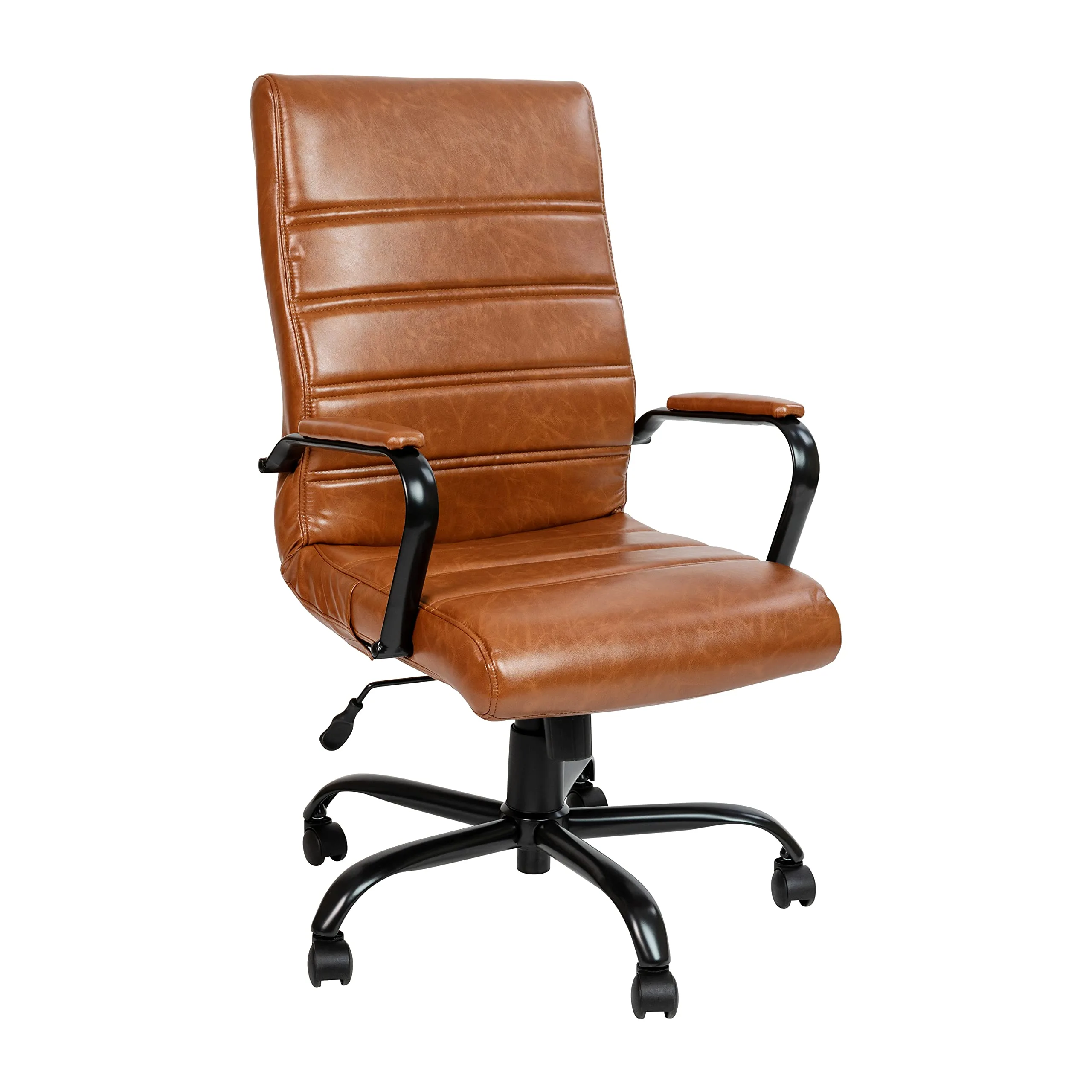 Flash Furniture Whitney Swivel LeatherSoft Desk Chair with Padded Seat and Armrests