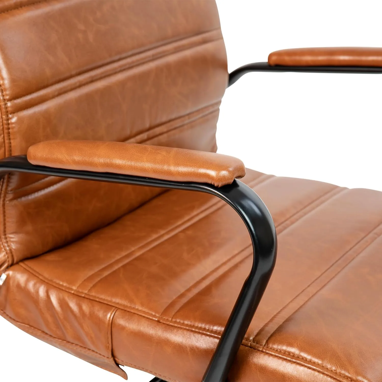 Flash Furniture Whitney Swivel LeatherSoft Desk Chair with Padded Seat and Armrests