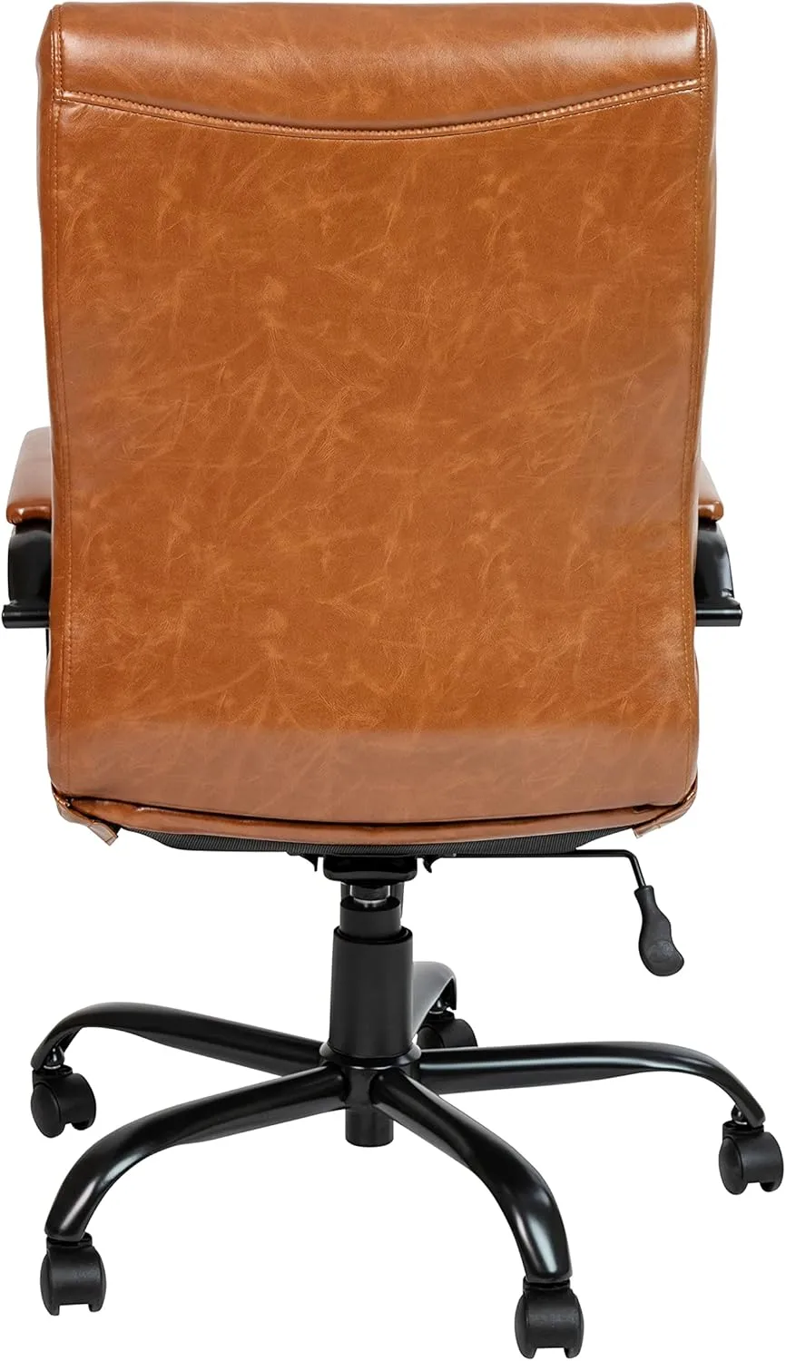 Flash Furniture Whitney Swivel LeatherSoft Desk Chair with Padded Seat and Armrests