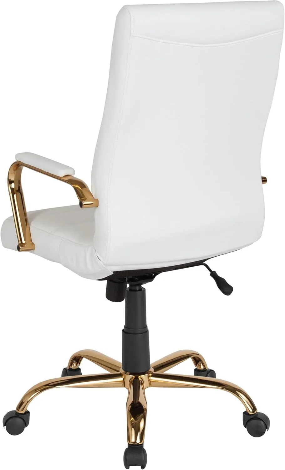 Flash Furniture Whitney Swivel LeatherSoft Desk Chair with Padded Seat and Armrests