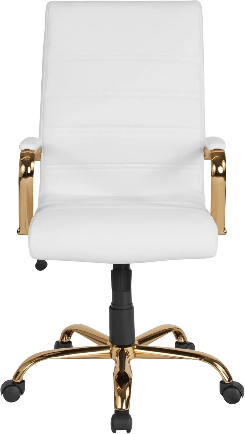 Flash Furniture Whitney Swivel LeatherSoft Desk Chair with Padded Seat and Armrests