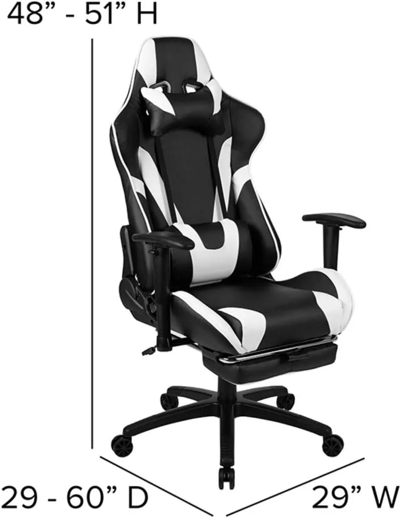 Flash Furniture X20 X30 LeatherSoft Racing Gaming Chair Ergonomic High-Back Computer Chair