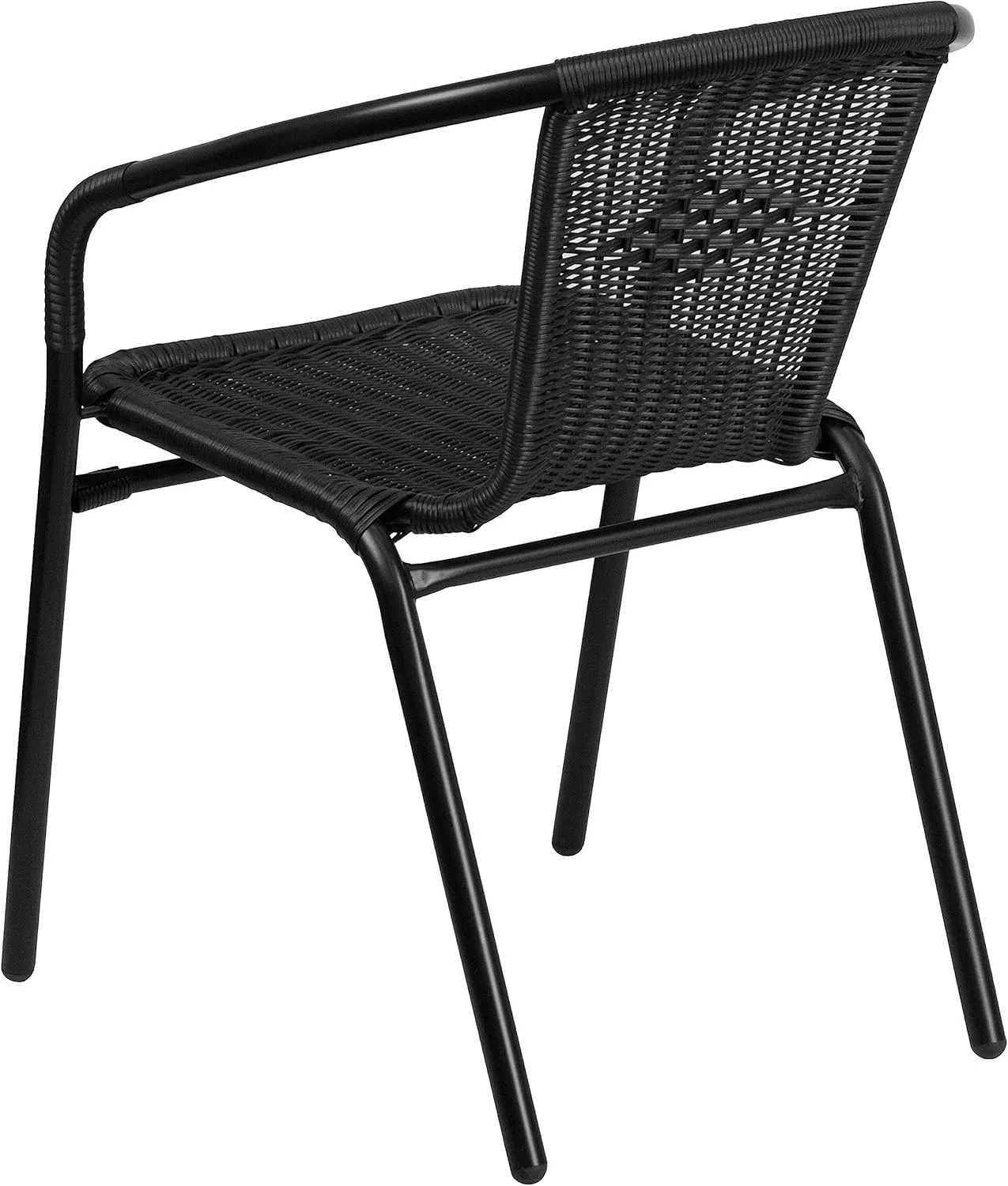 Flash Furniture Lila Rattan Stackable Indoor/Outdoor Dining Chairs