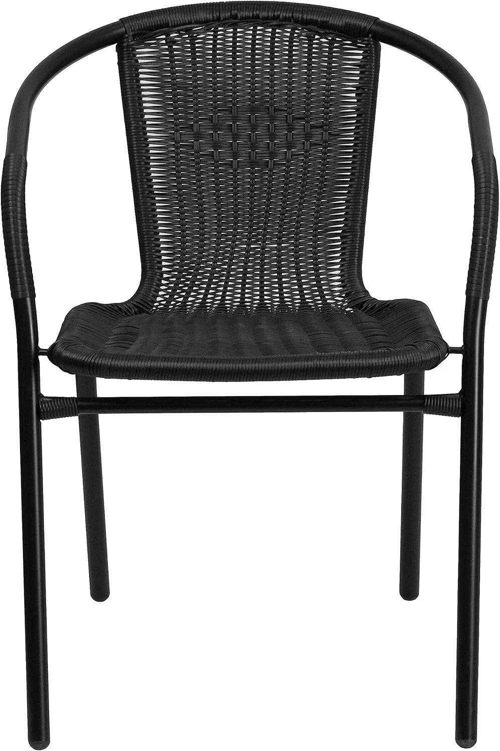 Flash Furniture Lila Rattan Stackable Indoor/Outdoor Dining Chairs