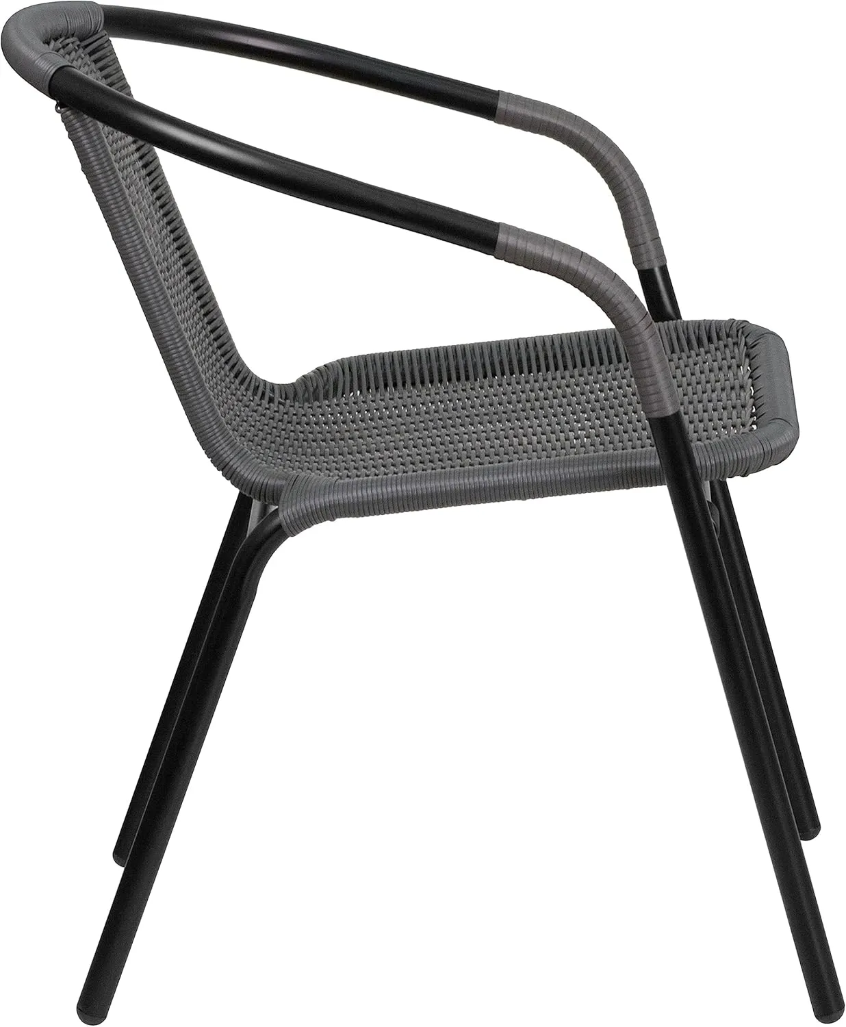 Flash Furniture Lila Rattan Stackable Indoor/Outdoor Dining Chairs