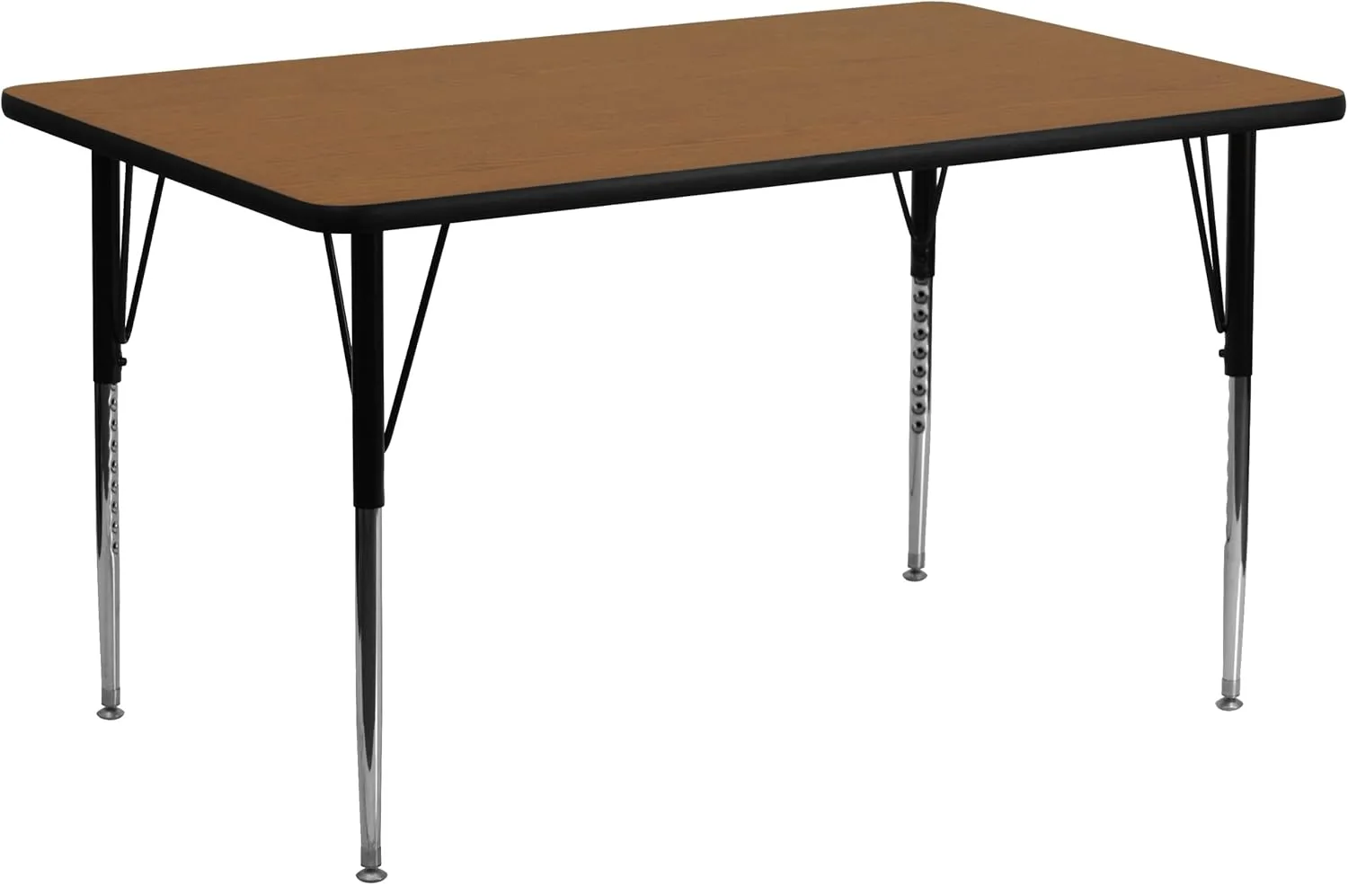 Flash Furniture Wren Rectangular Thermal Laminate Activity Table - Standard Height Adjustable Legs