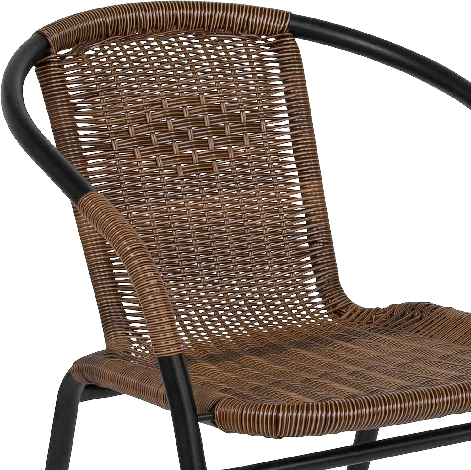 Flash Furniture Lila Rattan Stackable Indoor/Outdoor Dining Chairs
