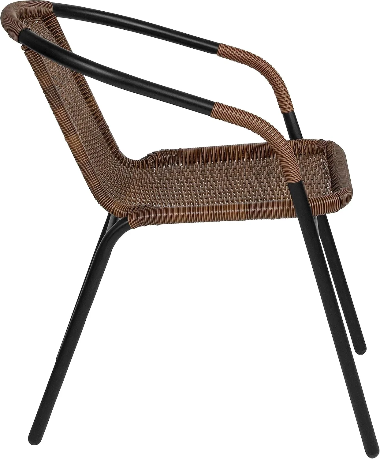 Flash Furniture Lila Rattan Stackable Indoor/Outdoor Dining Chairs