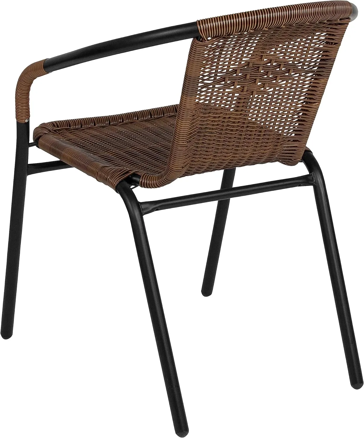 Flash Furniture Lila Rattan Stackable Indoor/Outdoor Dining Chairs