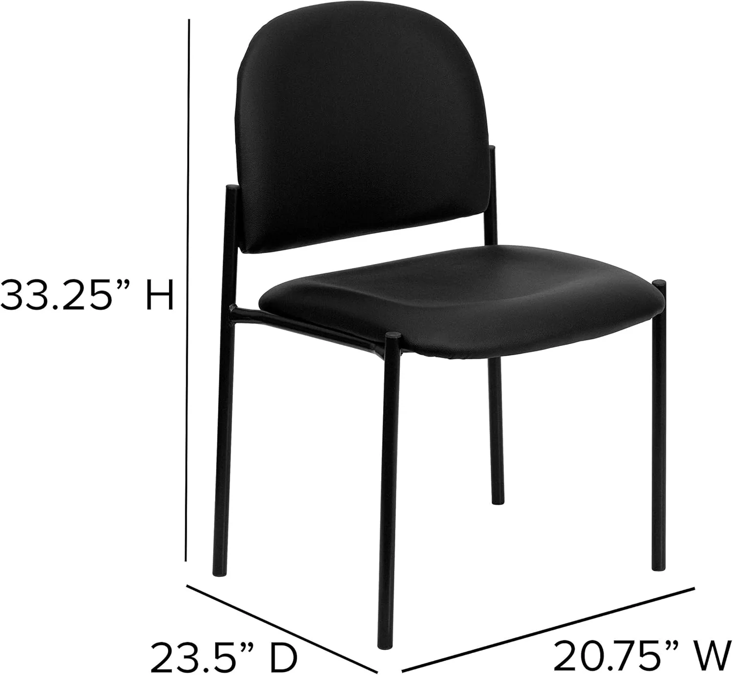 Flash Furniture Tania Comfort Stackable Side Reception Chair