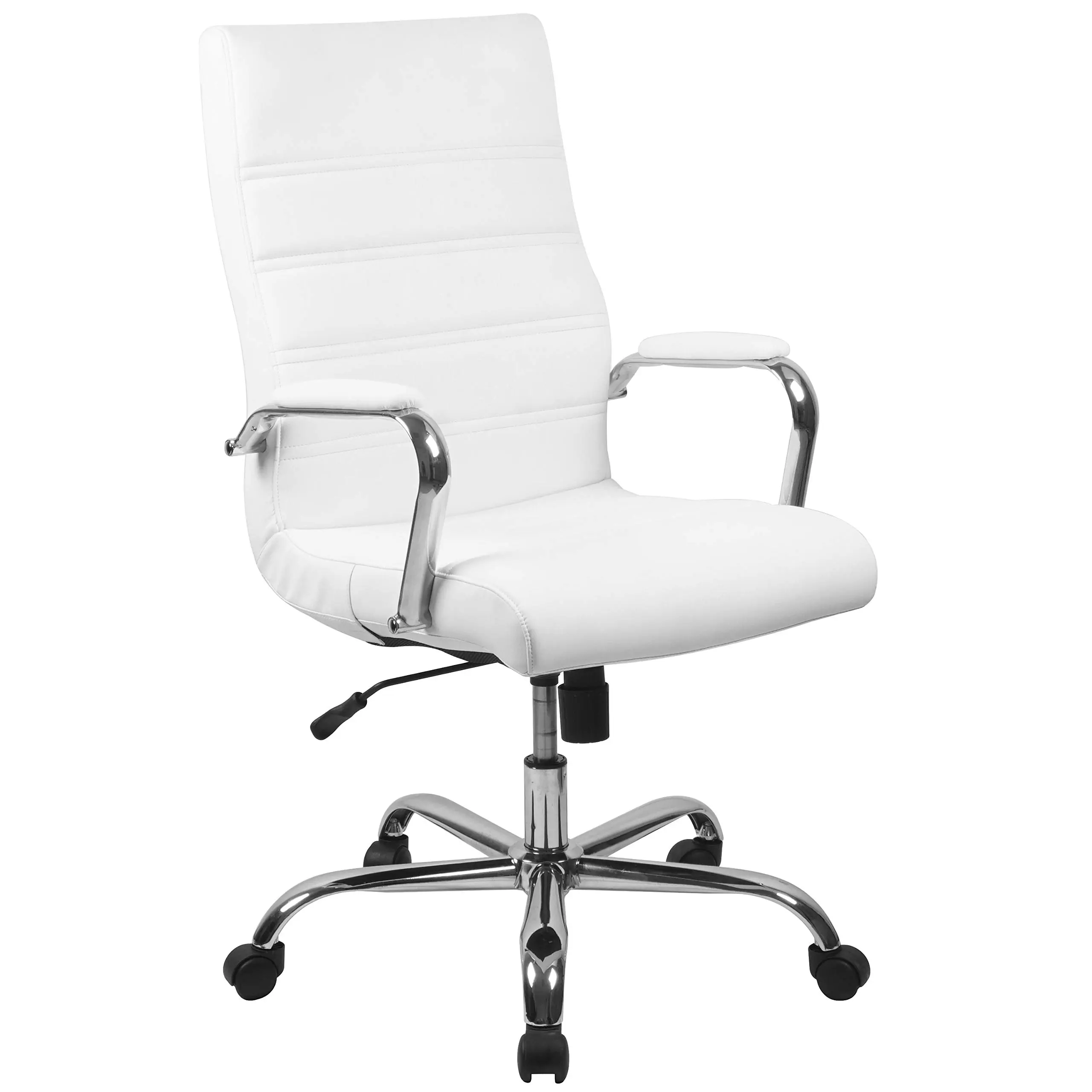 Flash Furniture Whitney Swivel LeatherSoft Desk Chair with Padded Seat and Armrests