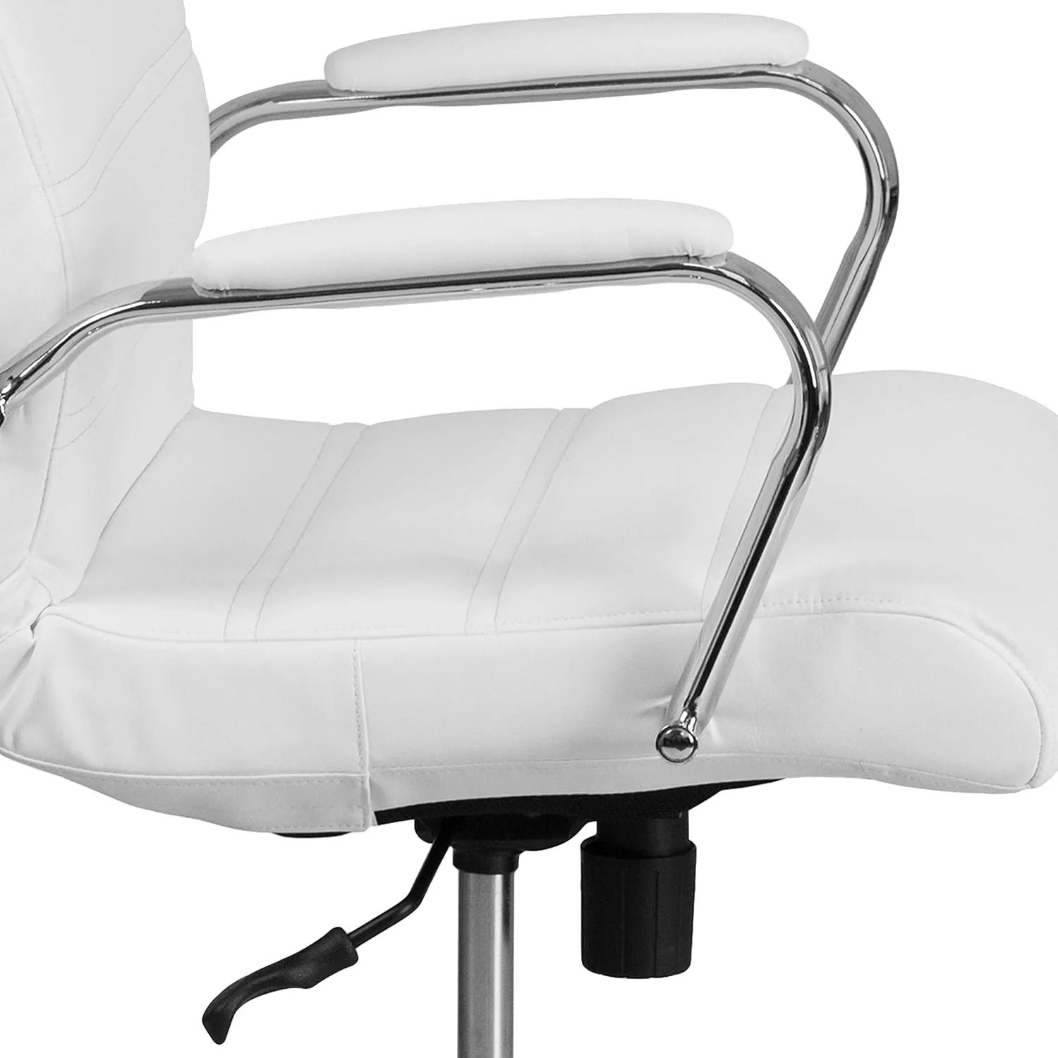 Flash Furniture Whitney Swivel LeatherSoft Desk Chair with Padded Seat and Armrests